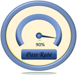 Dial Image showing 90% Pass Rate
